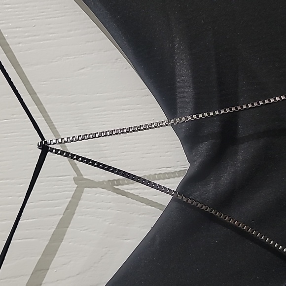 Assymetrical Blue Metallic dress - Picture 4 of 9